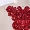 9" x 7" Red Pearl Sequin Neckline Collar Applique for Costume Wedding Dress or DIY Fashion